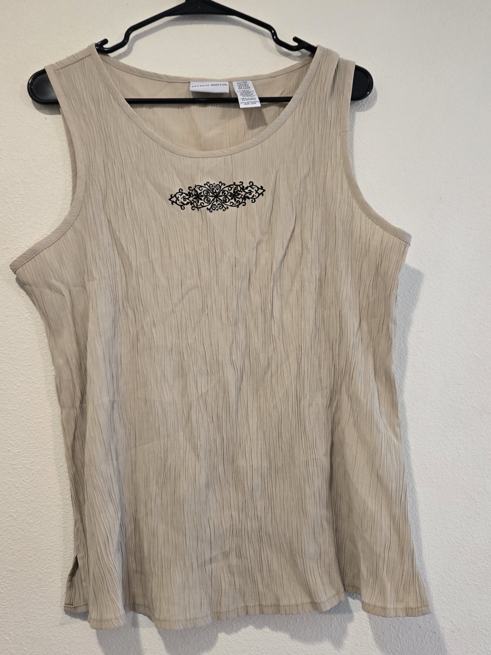 Jaclyn Smith Embroidered Tank